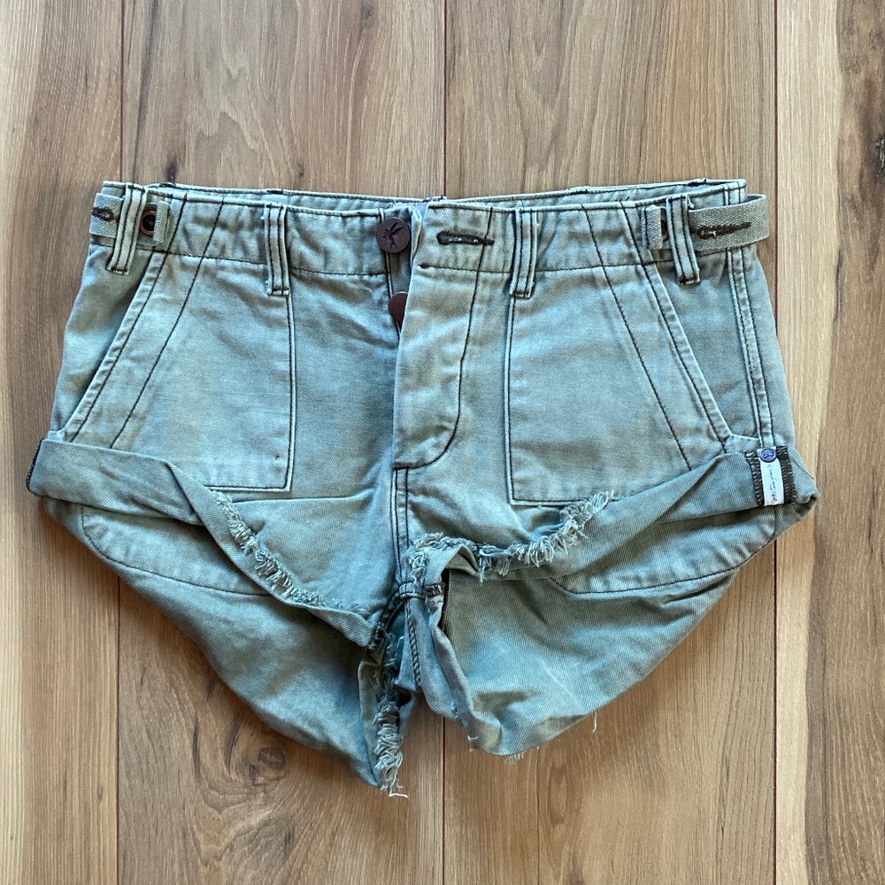 One Teaspoon Green Jean Shorts